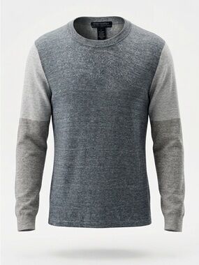Autumn Cashmere Linen & Egyptian Cotton Colorblock Sweater Men's Large